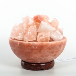 Himalayan Salt Crystal Fire Bowl Lamp - Small